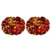 SUNGOOYUE Cheerleader Pom Poms Cheerleading Pom Poms for Cheer Sport Kids Adults Plastic Ring Pom Poms (Red+Gold) view 1