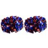 Cheerleader Pom Poms Cheerleading Pom Poms for Cheer Sport Kids Adults Plastic Ring (Blue+Red) view 1
