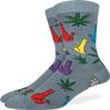 Good Luck Sock Men's Stoned Bongs Marijuana Socks, Adult, Shoe Size 7-12 view 1