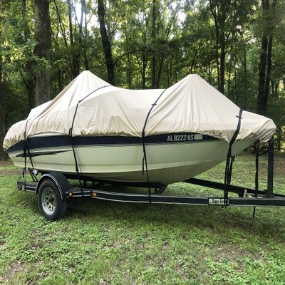 19-20 ft V-Hull Runabout Ski or Bass Boat Cover by Cypress Rowe Outfitters