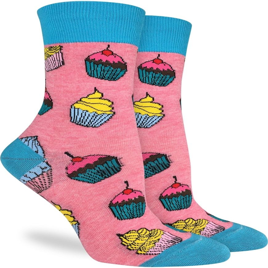 Good Luck Sock Women's Cupcakes Socks, Adult, Shoe Size 5-9