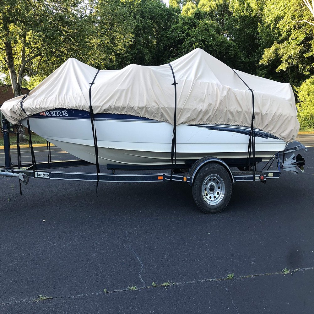 23-24 ft V-Hull Runabout Ski or Bass Boat Cover by Cypress Rowe Outfitters