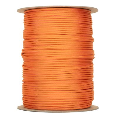 The Paracord Store | Type III 550 Paracord - 1000 FT Spool, International Orange | Heavy Duty 7 Strand Tactical Paracord - USA Made Nylon Outdoor Parachute Cord for Camping, Fishing - Survival Cord