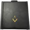 Masonic Regalia MM/WM and provincial Apron Briefcase with Yellow Square and Compass (Leather, Provincial Case) view 1