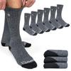 BAMBOO SPORTS Premium Bamboo Rayon Crew Work Socks- Moisture Wicking, Odor Eliminating Heather Gray Crew Socks for Men Size 9-12 - 3 Pair view 1