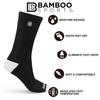 BAMBOO SPORTS Premium Bamboo Rayon Crew Work Socks- Moisture Wicking, Odor Eliminating Black Crew Socks for Men Size 9-12 - 3 Pair view 2