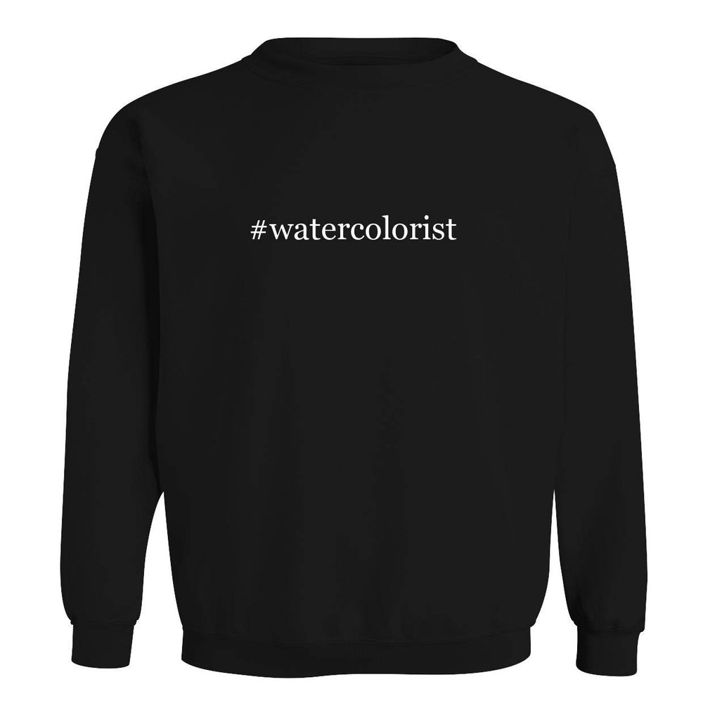 BH Cool Designs #watercolorist - Men's Soft & Comfortable Long Sleeve T-Shirt, Black, Medium