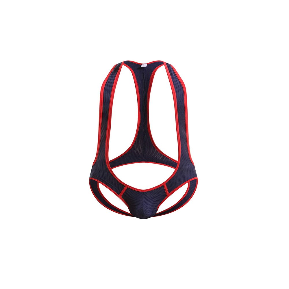 4UFIT Men's Mesh Leotard Underwear Jumpsuits Wrestling Singlet Bodysuit