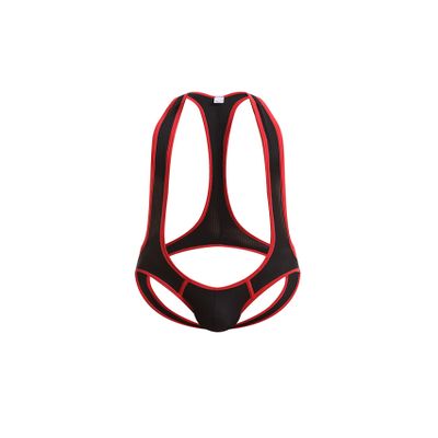 4UFIT Men's Mankini Mesh Jockstrap Bodysuit Athletic Supporters Leotard