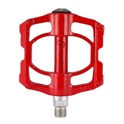 Qiwang A Pair of Aluminum Alloy Bicycle Pedals Mountain Bike Pedal Bicycle Pedal Anti-Skid Pedal Modified Accessories, Three-Bearing Aluminum Alloy Pedal (red)
