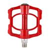 Qiwang A Pair of Aluminum Alloy Bicycle Pedals Mountain Bike Pedal Bicycle Pedal Anti-Skid Pedal Modified Accessories, Three-Bearing Aluminum Alloy Pedal (red) view 1