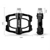 Qiwang A Pair of Aluminum Alloy Bicycle Pedals Mountain Bike Pedal Bicycle Pedal Anti-Skid Pedal Modified Accessories, Three-Bearing Aluminum Alloy Pedal (Black) view 2