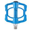 Qiwang A Pair of Aluminum Alloy Bicycle Pedals Mountain Bike Pedal Bicycle Pedal Anti-Skid Pedal Modified Accessories, Three-Bearing Aluminum Alloy Pedal (Blue) view 1