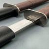 Fantasy Dual Samurai Swords Katanas with Back Carry Faux Leather Holder Sheath Frog. for Cosplay, Gifts, Collection, Outdoor Practice Swing view 3