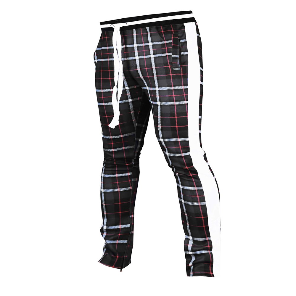 SCREENSHOT Men's Premium Workout Lifestyle Color Block Fashion Track Pants P41902-Charcoal-XLarge