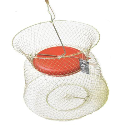 KUFA Floatable Galvanized Steel Wire Fish Basket with Float (Large (15"x20"H))