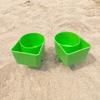 Home Queen Beach Cup Holder with Pocket, Multi-Functional Sand Cup Holder for Beverage Phone Sunglasses Key, Beach Accessory Drink Sand Coaster, 2-Pack, Green view 4