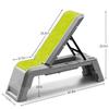 leikefitness Multifunctional Aerobic Deck with Cord Workout Platform Adjustable Dumbbell Bench Weight Bench Professional Fitness Equipment for Home Gym GM5820(Green) view 2