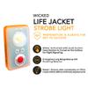 WICKED Life Jacket LED Strobe Light for Emergency Overboard Survival; Water Activated High Intensity Beam Long Range Rescue (4 Pack) view 3