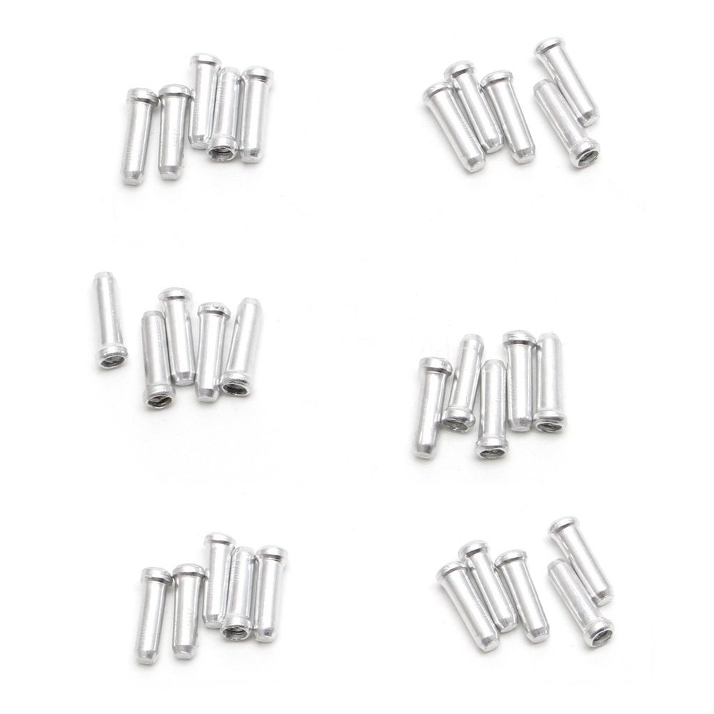 taxiner 30Pcs Bicycles Brake Wire End Core Cap Cable Aluminum Cover Gear Bikes Parts