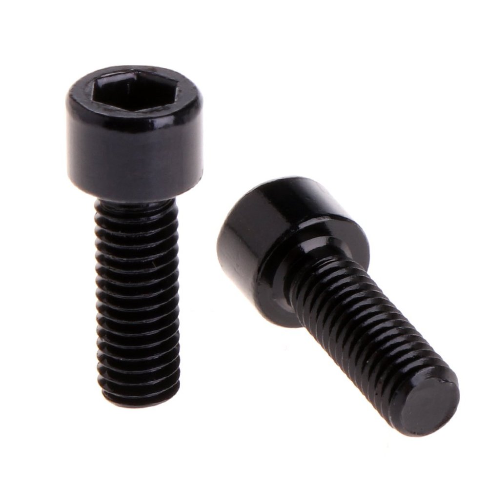 taxiner 1 Pair Bike Water Bottle Cage Bolts M5 Aluminium Alloy Hex Socket Tapping Screws