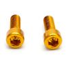 taxiner 1 Pair Bike Water Bottle Cage Bolts M5 Aluminium Alloy Hex Socket Tapping Screws view 3