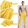 AMY COULEE Men's Workout Pants Active Sports Drawstring Sweatpants with Pockets (Yellow, XXL) view 3