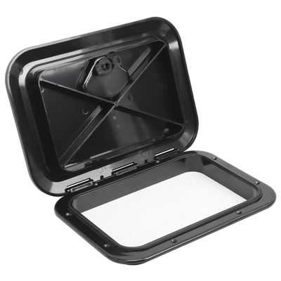 Amarine Made Marine Access Hatch Boat Hatch Lid Deck Access Hatch & Lid 10-5/8" X 14-3/4" - White or Black 270mmx375mm (Black)
