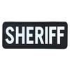PVC Sheriff Patch Hook Fastener Back for MilitaryTactical Vest Combat Plate Carrier Law Enforcement (White, 6x2 inch) view 1