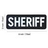 PVC Sheriff Patch Hook Fastener Back for MilitaryTactical Vest Combat Plate Carrier Law Enforcement (White, 6x2 inch) view 2