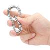sprookber Stainless Steel Spring Snap Hook Carabiner - 304 Stainless Steel Caribeener Clips, Set of 6 view 4