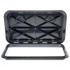Amarine Made Boat Hatch 24" X 14", 180 Degree Lid Hinge Boat Deck Hatch, Marine Hatch with Non Slip Surface, Sturdy Construction Boat Access Hatch & Lid, Weatherproof and Easy to Install, Black view 1