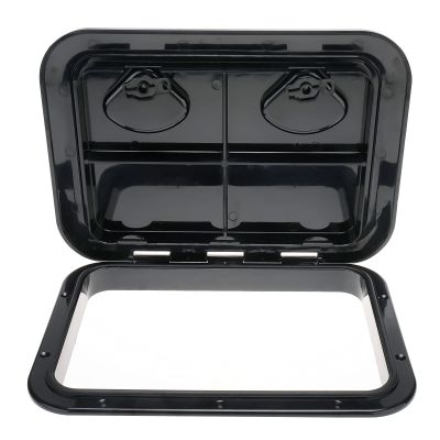 Amarine Made Marine Deck Hatch Boat Deck Hatch Access Hatch and Lid Marine Hatch for Boat 12-3/8" X 17-1/4" - White - 315mmx440mm (Black)
