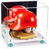 Better Display Cases Versatile Acrylic Display Case - Large Rectangle Box with Mirror, Light Blue Risers and White Base 14.5" x 11" x 12" (V44) view 1