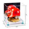 Better Display Cases Versatile Acrylic Display Case - Large Rectangle Box with Mirror, Light Blue Risers and White Base 14.5" x 11" x 12" (V44) view 2