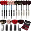 WINSDART Darts Metal Tip Set Professional Metal Darts for Dartboard Steel Tip Darts with Nonslip Iron Barrel Aluminum Dart Shafts,Extra Flights,Dart Sharpener,Gift Box view 2