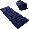 REDCAMP Folding Cot Pads for Sleeping Extra Thick, Soft Comfortable Velvet Cotton Camping Cot Mattress Pad for Backpacking Hiking, Blue 75x28 inches view 1