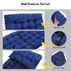 REDCAMP Folding Cot Pads for Sleeping Extra Thick, Soft Comfortable Velvet Cotton Camping Cot Mattress Pad for Backpacking Hiking, Blue 75x28 inches view 4