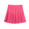 TONCHENGSD Women's High Waist Pleated Mini Skirt Skater Tennis Skirt (Rose red,L) view 2