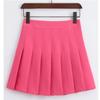 TONCHENGSD Women's High Waist Pleated Mini Skirt Skater Tennis Skirt (Rose red,L) view 4