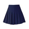 TONCHENGSD Women's High Waist Pleated Mini Skirt Skater Tennis Skirt (Navy Blue, XXL) view 1
