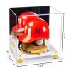 Better Display Cases Versatile Acrylic Display Case - Large Rectangle Box with Mirror, Yellow Risers and White Base 14.5" x 11" x 12" (V44) view 2