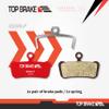 TOP BRAKE Disc Mountain Bike Brake Pads Compatible with SRAM G2,Guide R/RS/RSC/UltimateAVID Elixar 7/9/XO Trail | MTB, Downhill, Trail bikes| Ceramic Compound, Silent option, Performance version, Red view 4