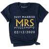 Just Married Shirt Personalized His and Her Tee Matching Newlywed Mrs Mr Outfits view 3