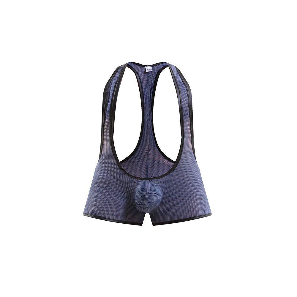 4UFIT Men's Suspender Wrestling Singlet Bulge Pouch Leotard Bodysuit Boxer Underwear