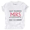 Just Married Shirt Personalized His and Her Tee Matching Newlywed Mrs Mr Outfits view 2