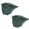 Little Giant 20 QT. Plastic Flat Back Livestock Feed Bucket, Green (2 Pack) view 1
