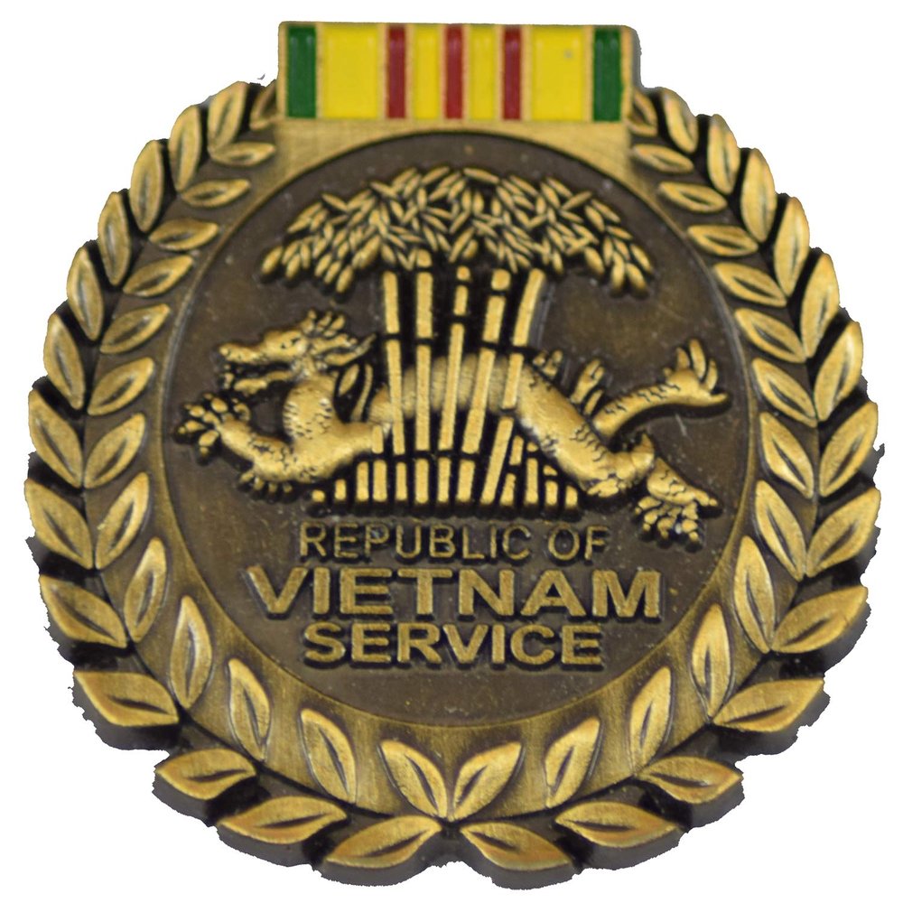 Vietnam Service Dragon LAPEL PIN OR HAT PIN - Size 1" - VETERAN OWNED BUSINESS