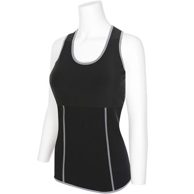 SaunaTek Women's Sauna Sweat Suit Paneled Tank Top for Exercise and Heat Training, Neoprene, Small