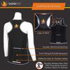 SaunaTek Women's Sauna Sweat Suit Paneled Tank Top for Exercise and Heat Training, Neoprene, Small view 3